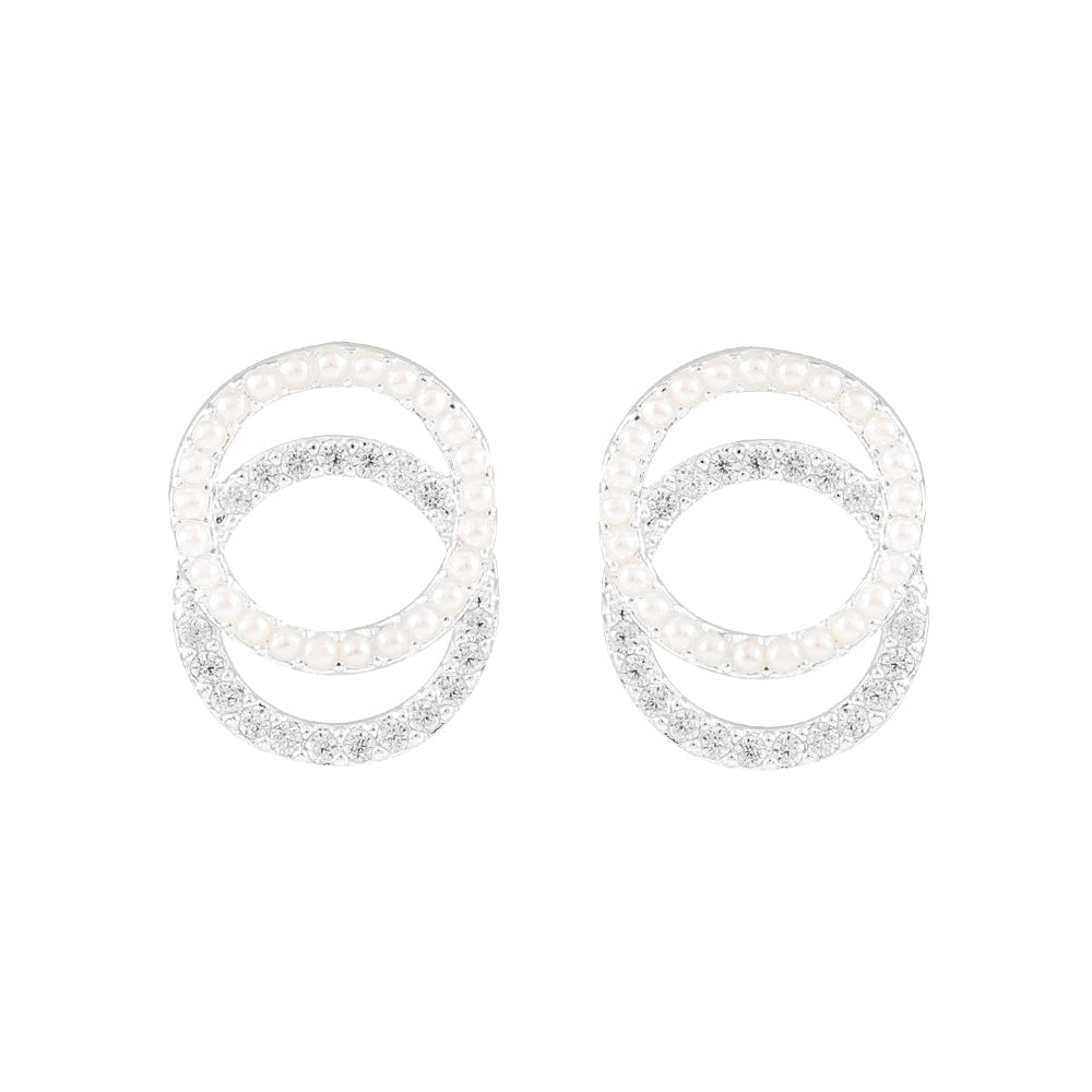 INTERLINKING CIRCLES EARRINGS. T676EAP