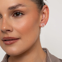 INTERLINKING CIRCLES EARRINGS. T676EAP