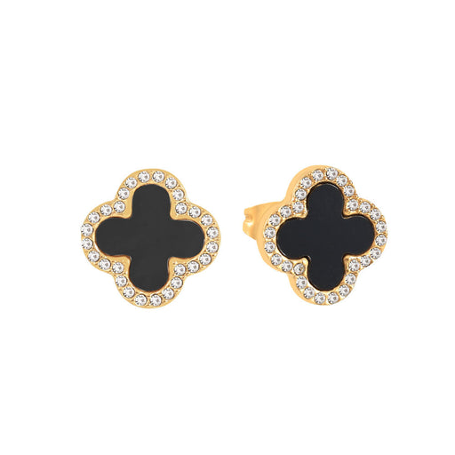 ESTELLA BLACK RESIN STUDS. T709EMS