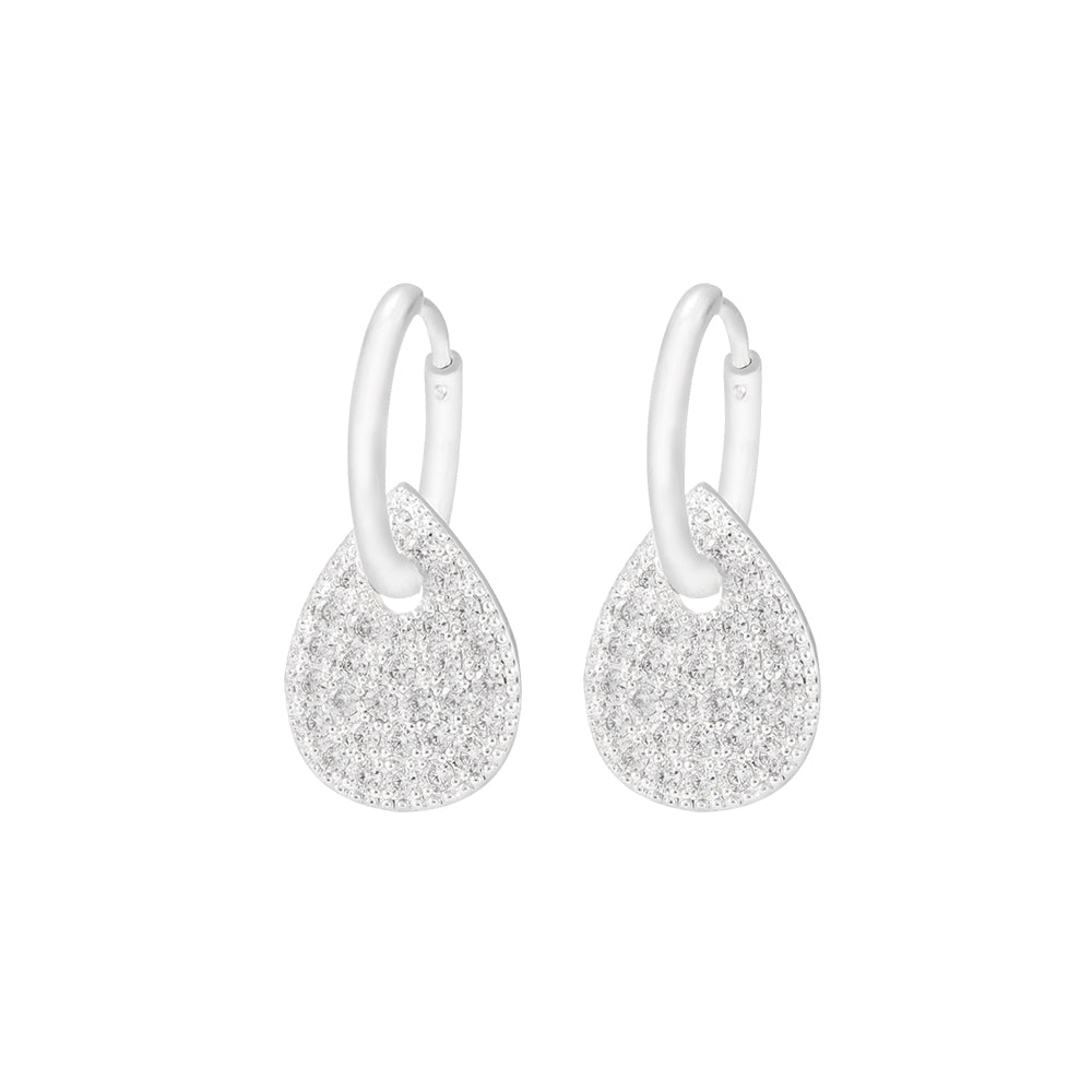 CZ TEARDROP EARRINGS. T685EAP