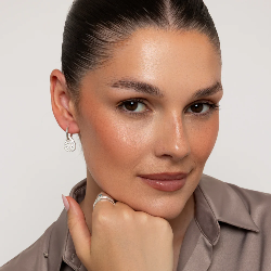 CZ TEARDROP EARRINGS. T685EAP