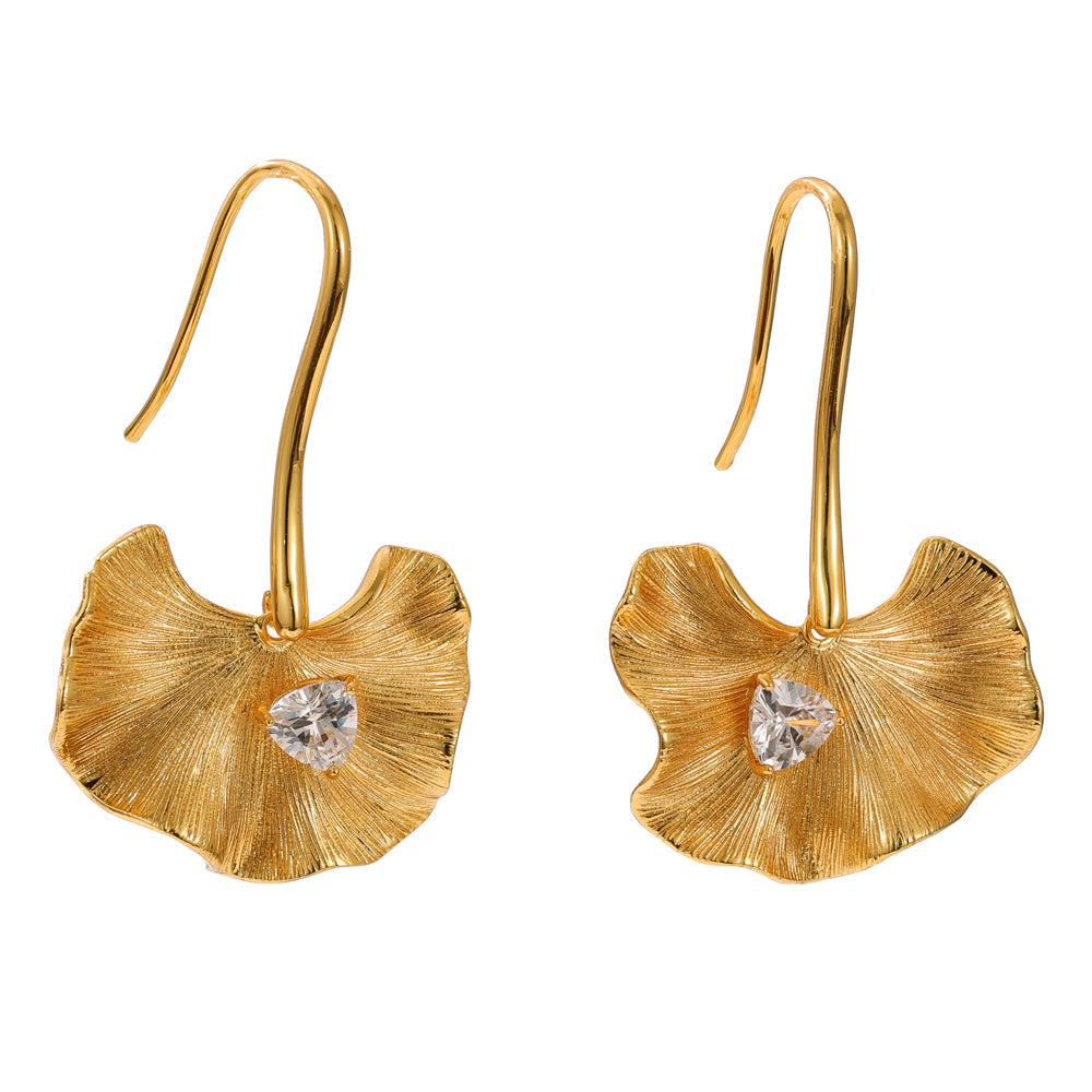OPHELIA GOLD DROP EARRINGS. U193EZB