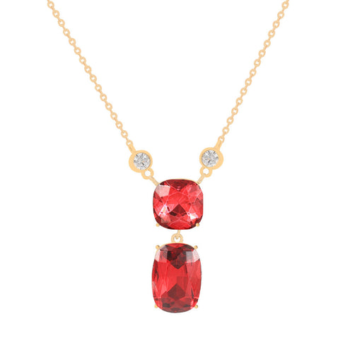 GARNET RUBY CRYSTAL NECKLACE. T585NCB
