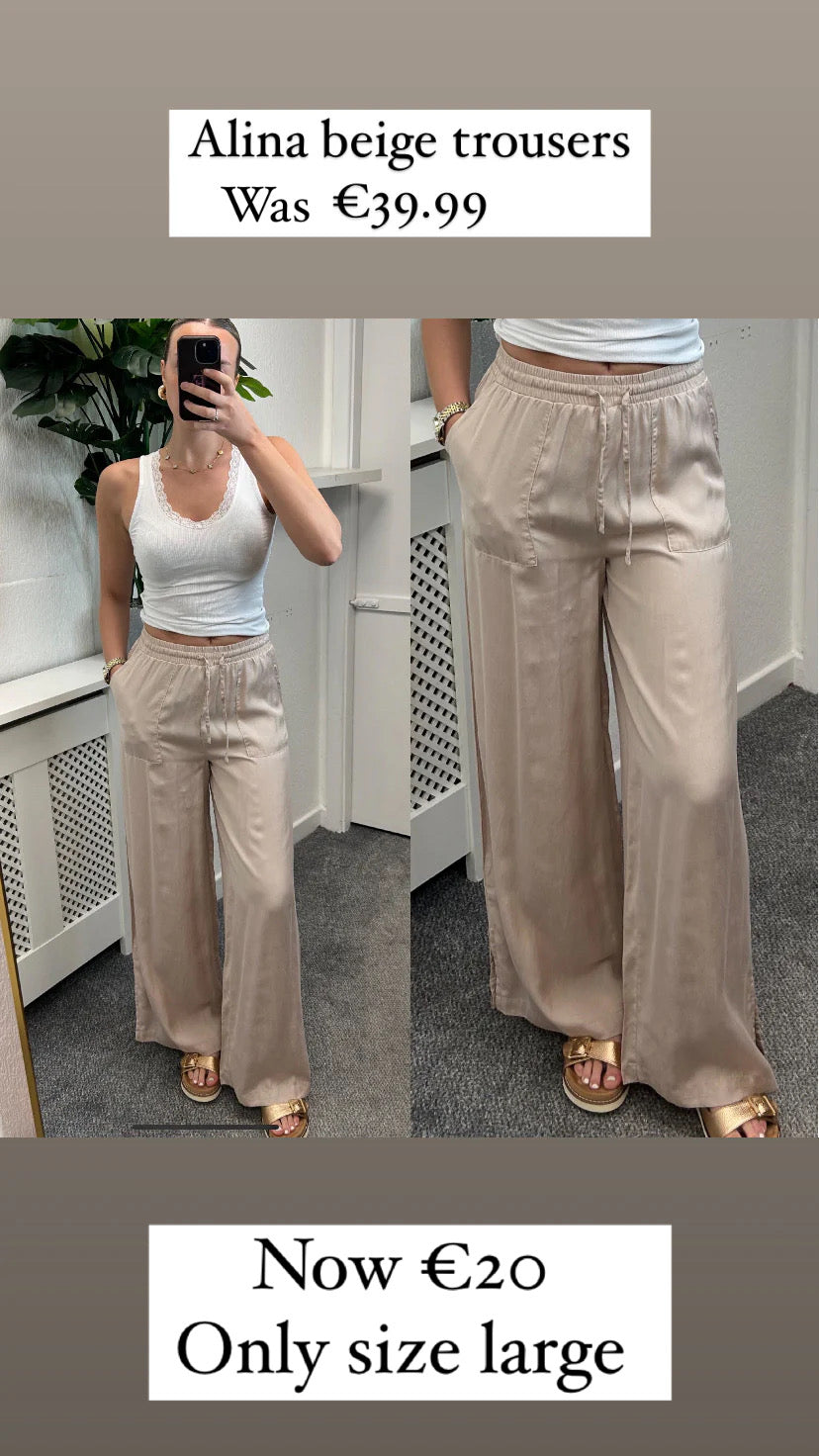 Alina beige trousers