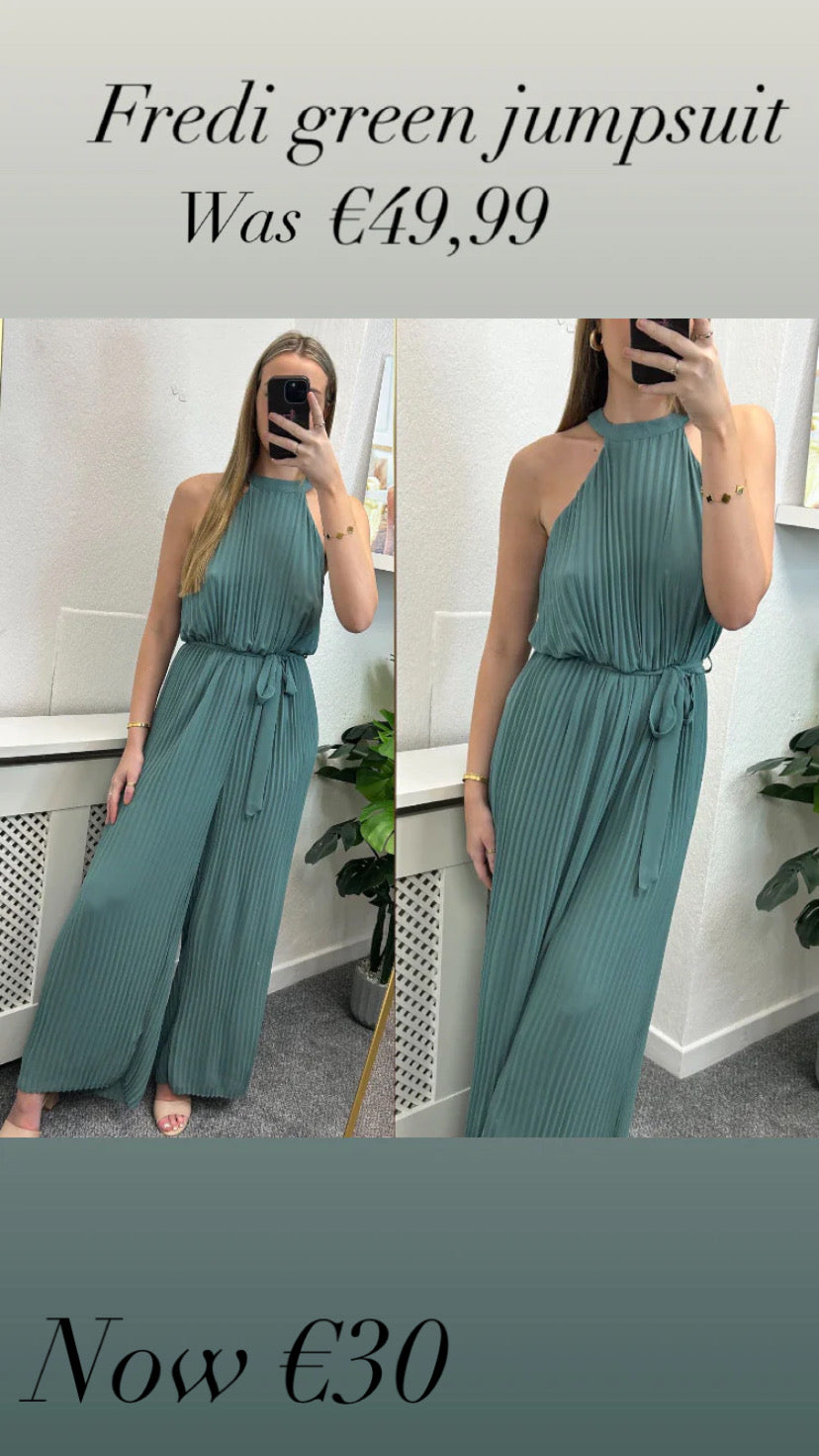 Fredi green jumpsuit