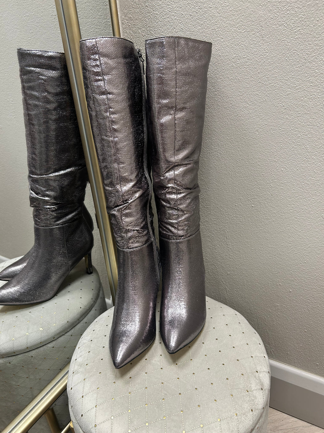 Boxley metallic silver boot