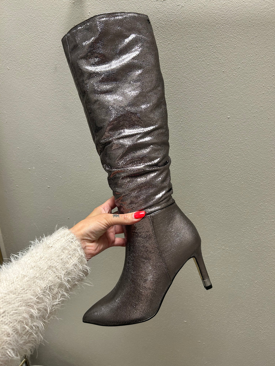 Boxley metallic silver boot