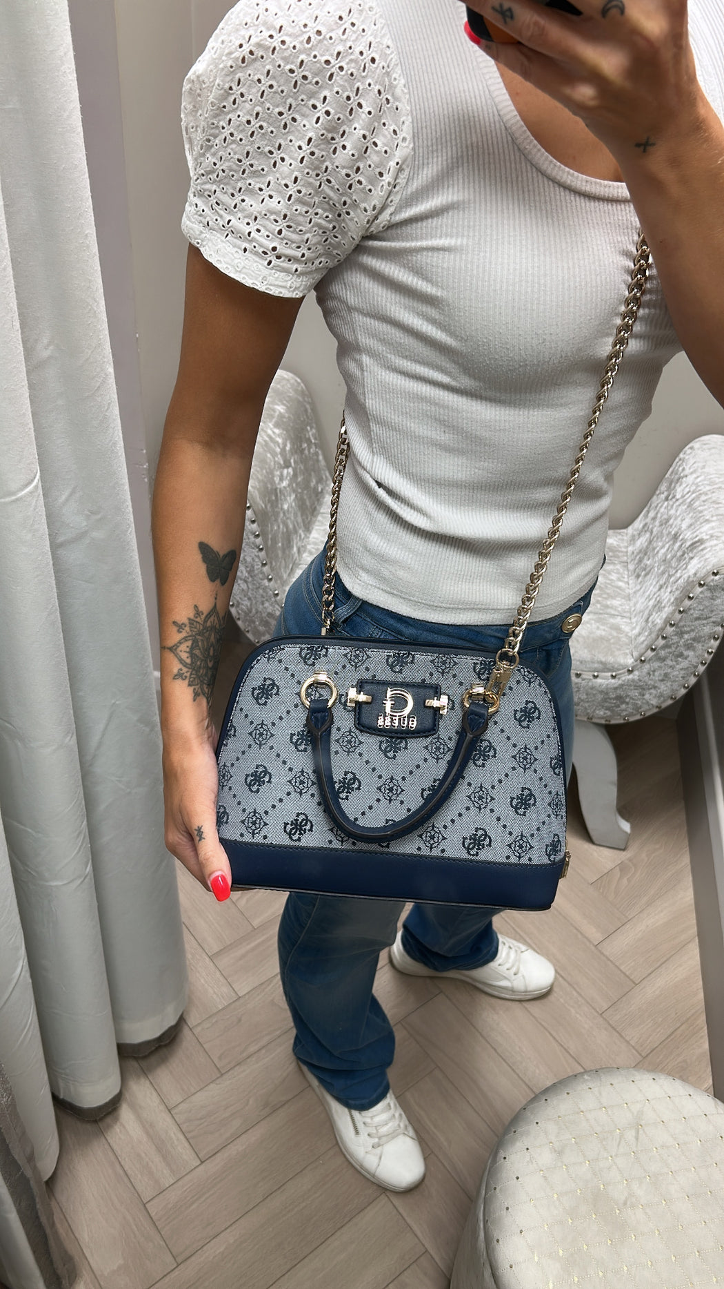 Guess Navy logo NEDA Bag JP965405