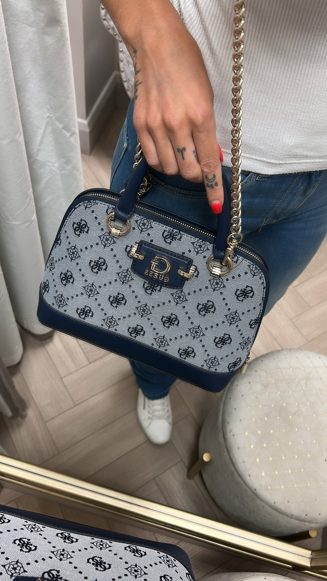 Guess Navy logo NEDA Bag JP965405