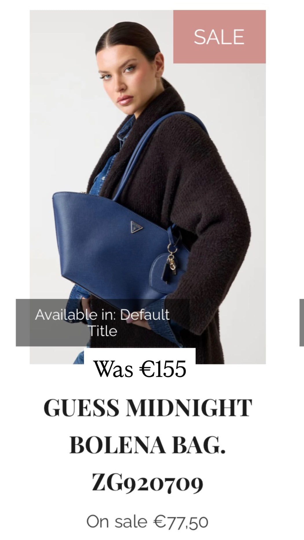 Guess Midnight BOLENA Bag. ZG920709