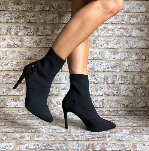 Black Roxanne sock boots