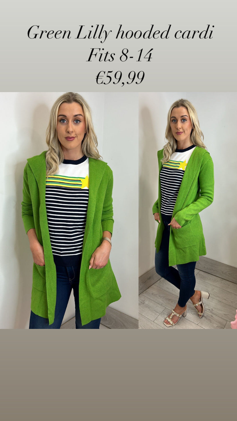 Green Lilly hooded cardi