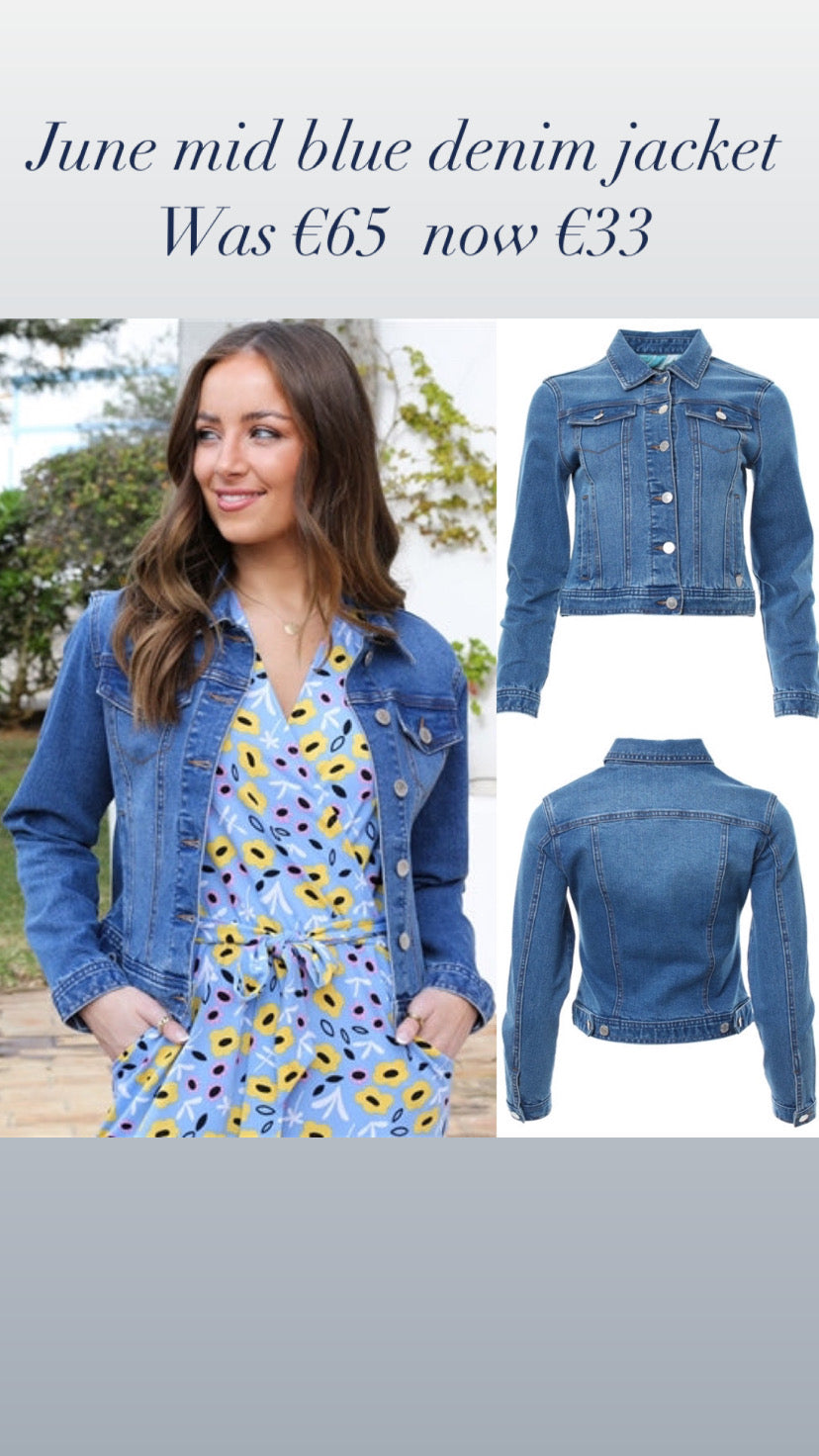 June mid blue denim jacket