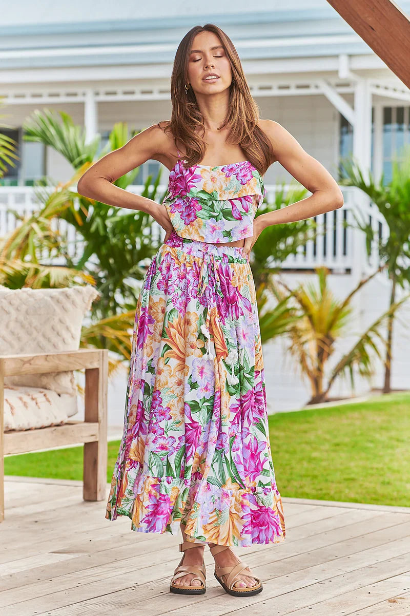 Honolulu print maxi & top set