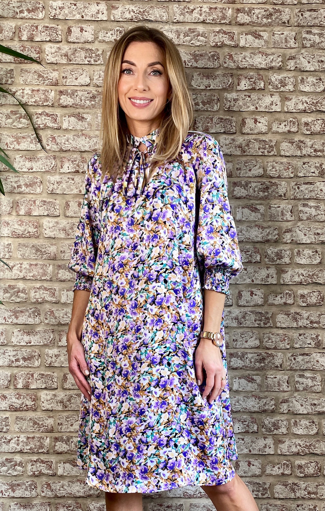 Love669 sale  purple floral dress