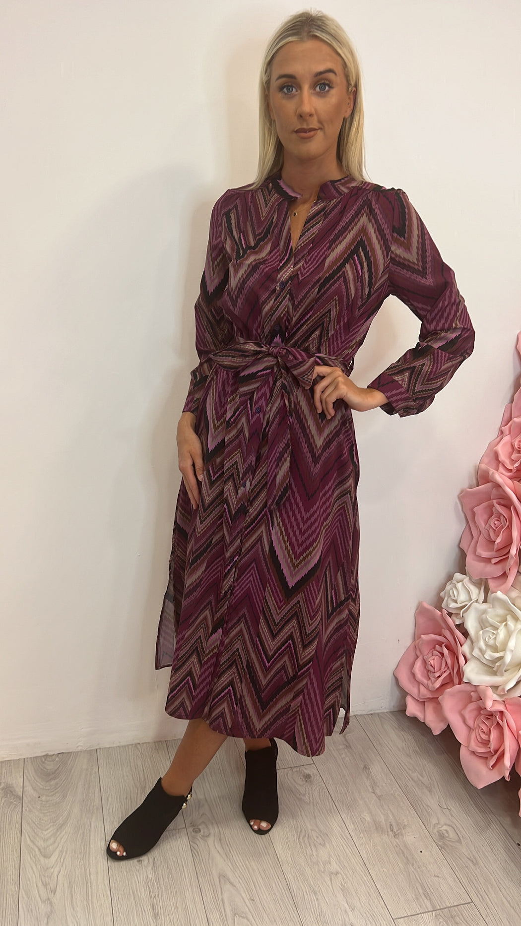 Plum wine Mizzoni Capri Dress