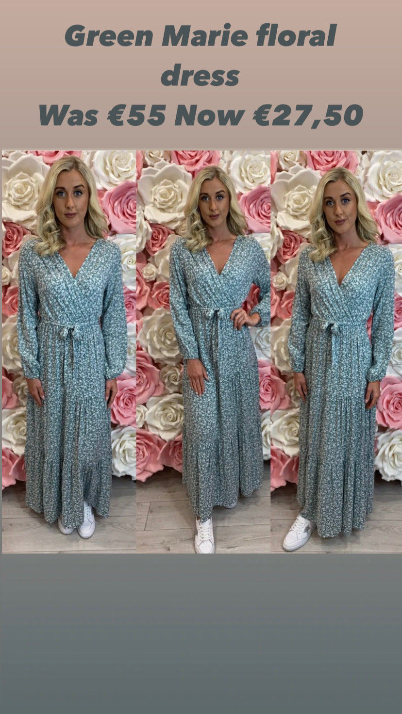 Green Marie floral dress