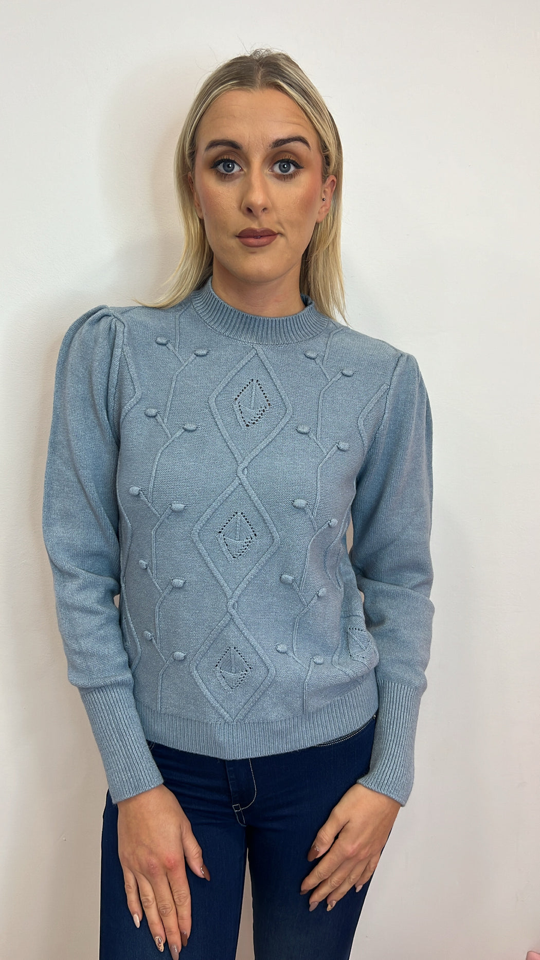 Vezia pia powder blue knit