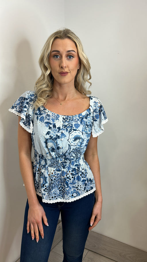 Guess Sangallo Peggy printed top