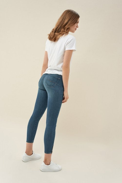 123389 Salsa Sale Push In Secret Glamour High Waist Jeans with Zips