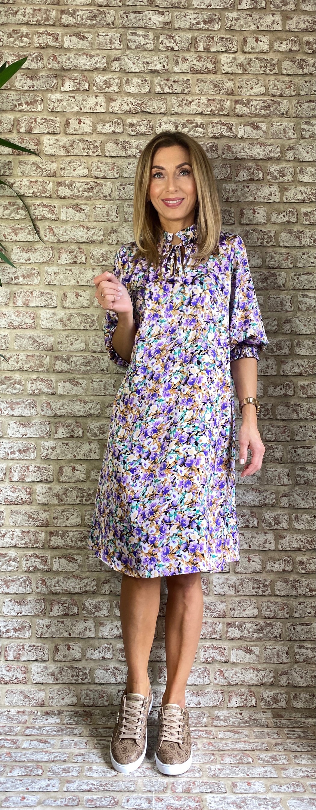 Love669 sale  purple floral dress