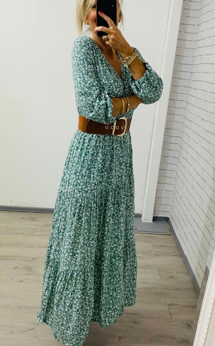 Green Marie floral dress