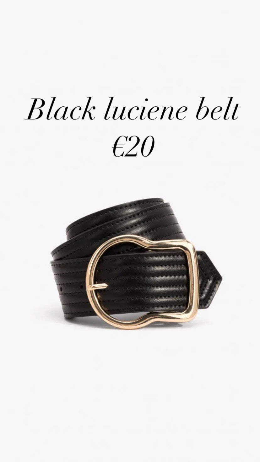 Black luciene belt