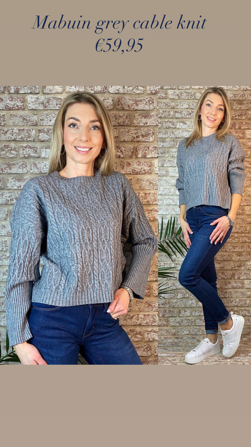 Mabuin grey cable knit
