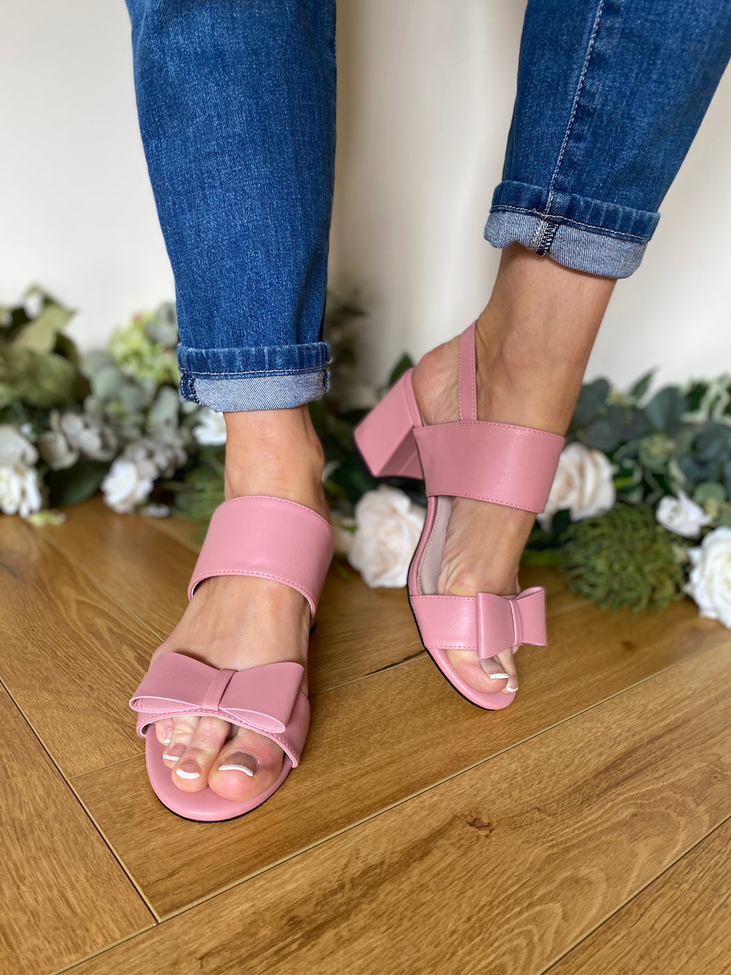 Rose pink petal Brecon heels
