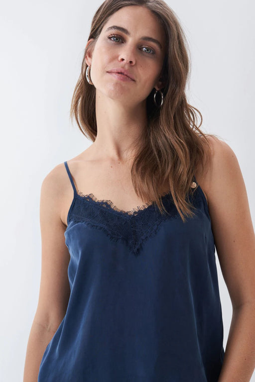 122861 navy salsa cami with lace sale