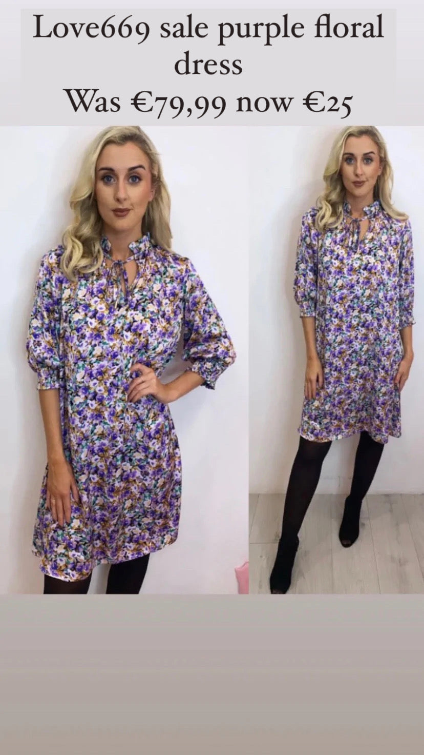 Love669 sale  purple floral dress