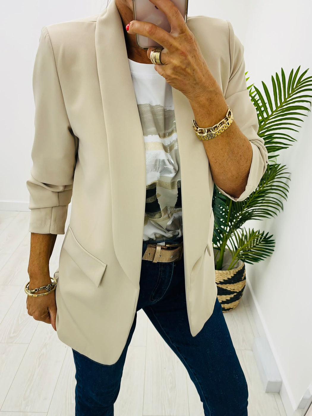 Stone nude Ellie blazer