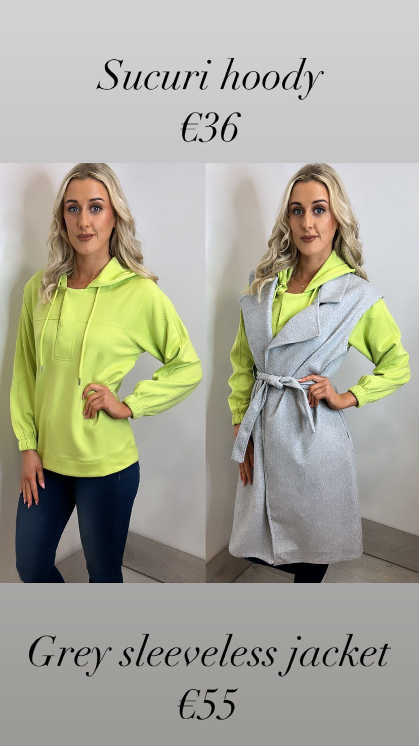 Grey sleeveless jacket