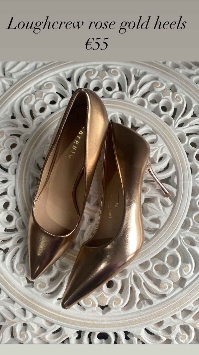 Loughcrew rose gold heels
