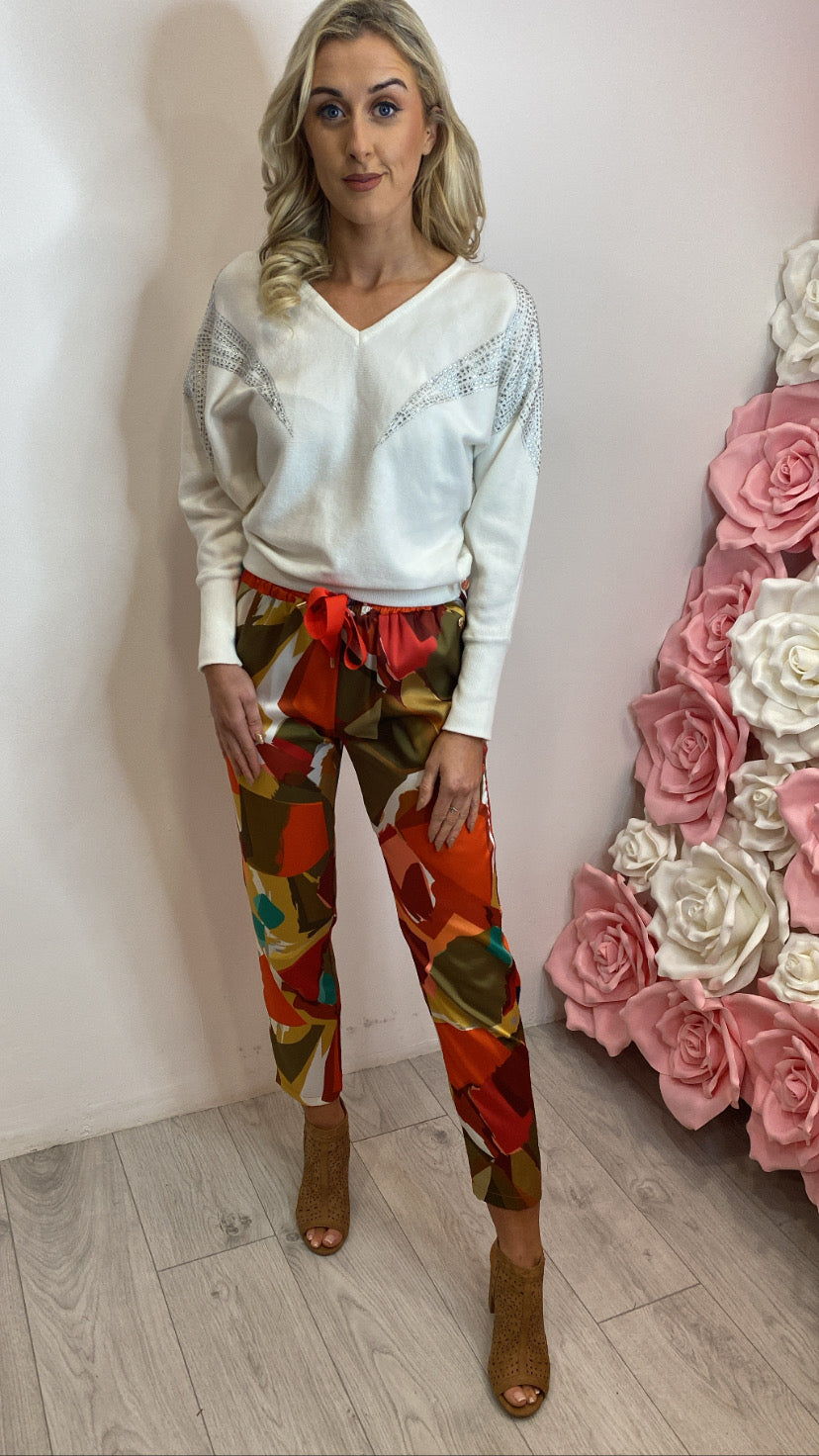 Astratto 3953 sale fly girl print trousers