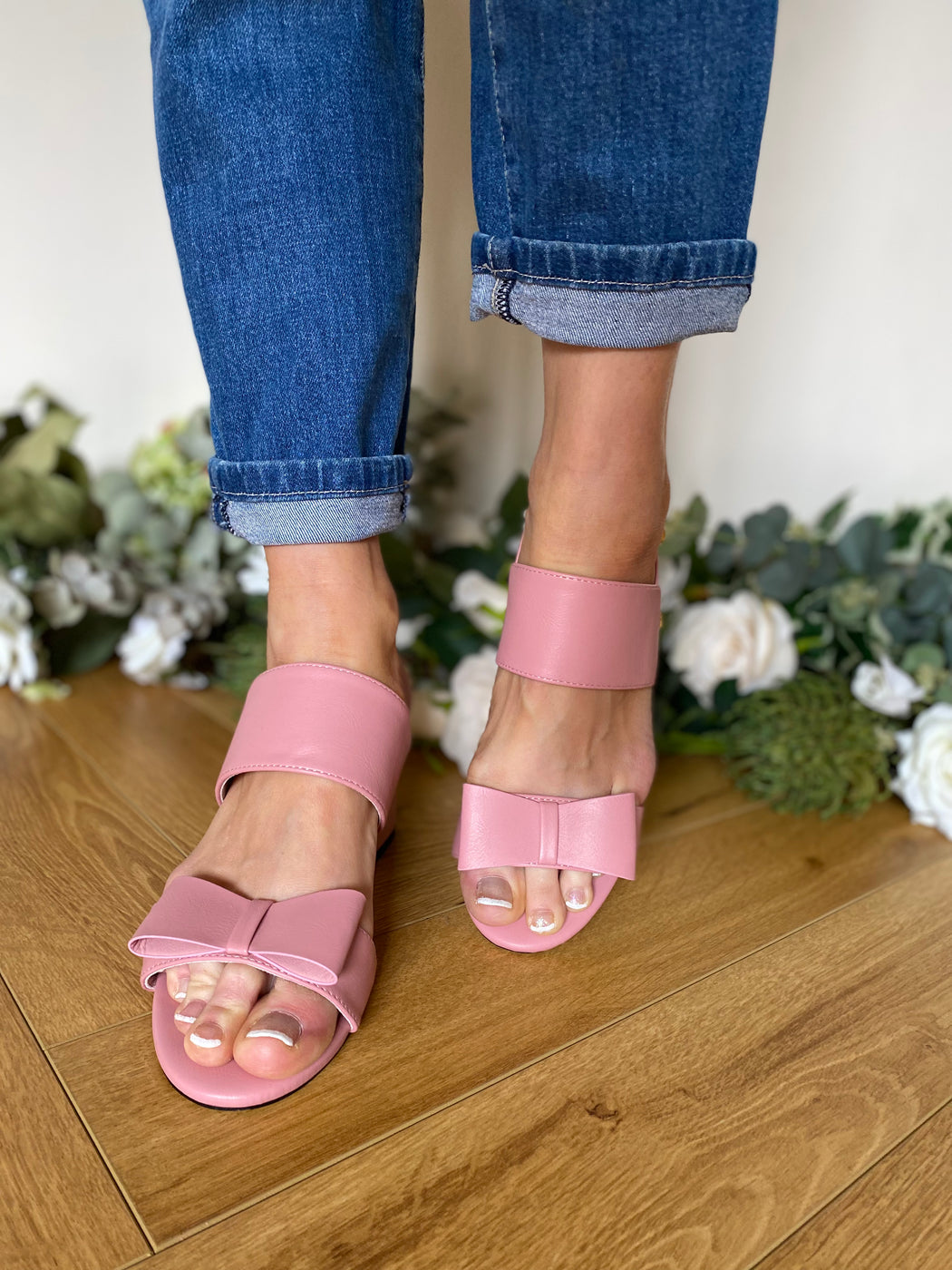 Rose pink petal Brecon heels