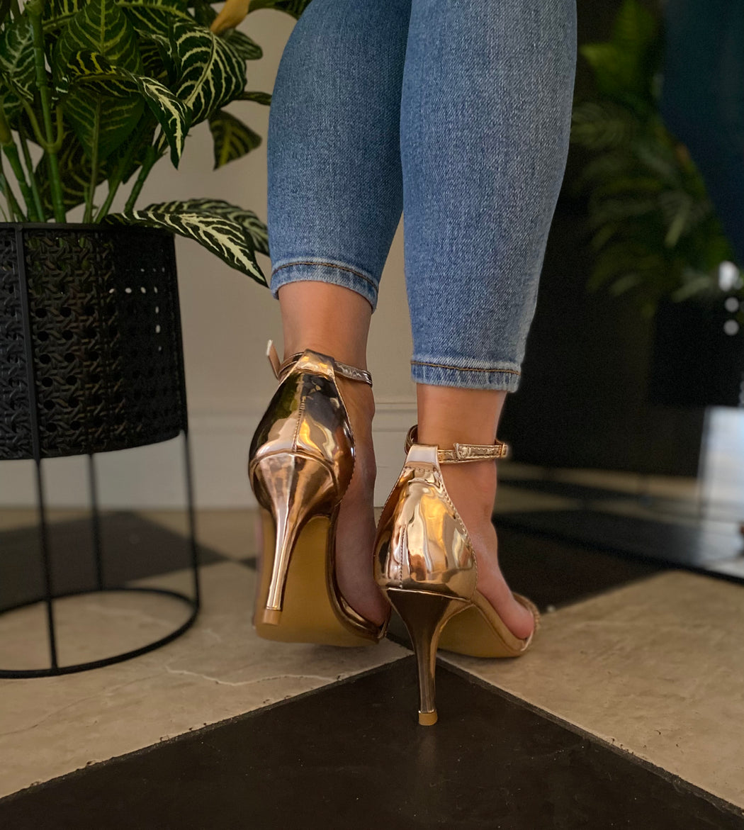 Rose gold Preston heels