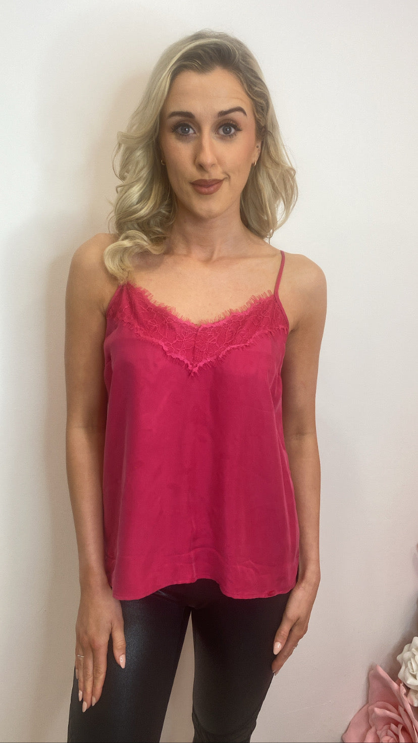 122861 salsa pink cami with lace sale