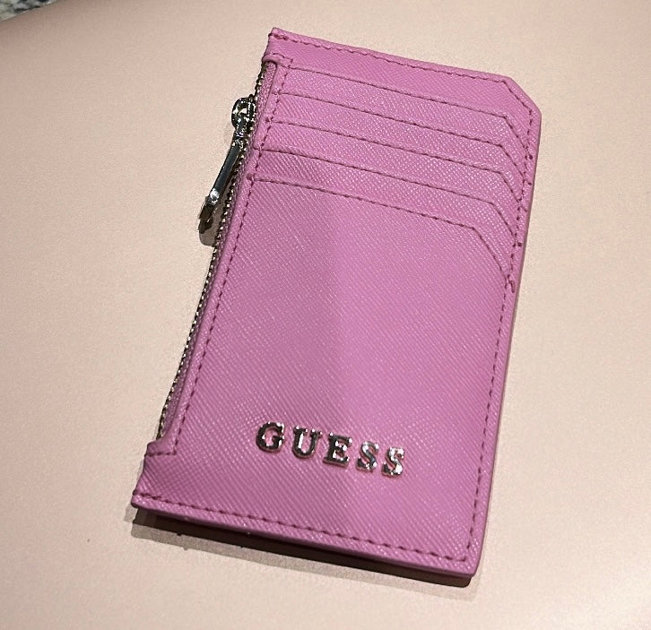 Pink guess card case