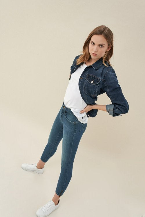 123389 Salsa Sale Push In Secret Glamour High Waist Jeans with Zips