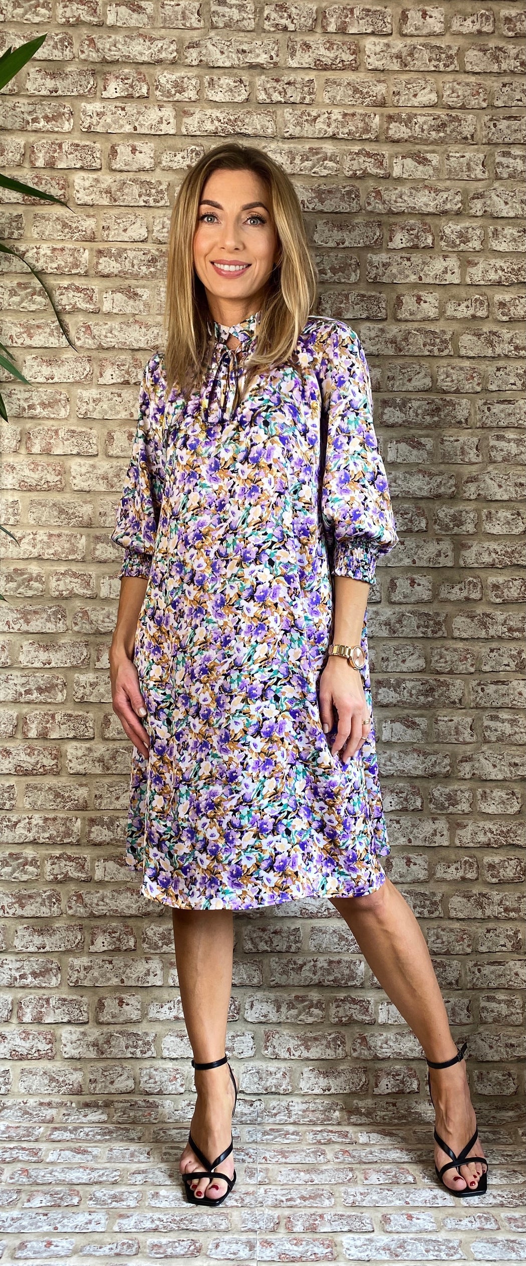 Love669 sale  purple floral dress