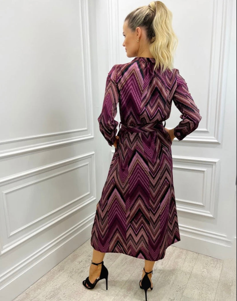 Plum wine Mizzoni Capri Dress