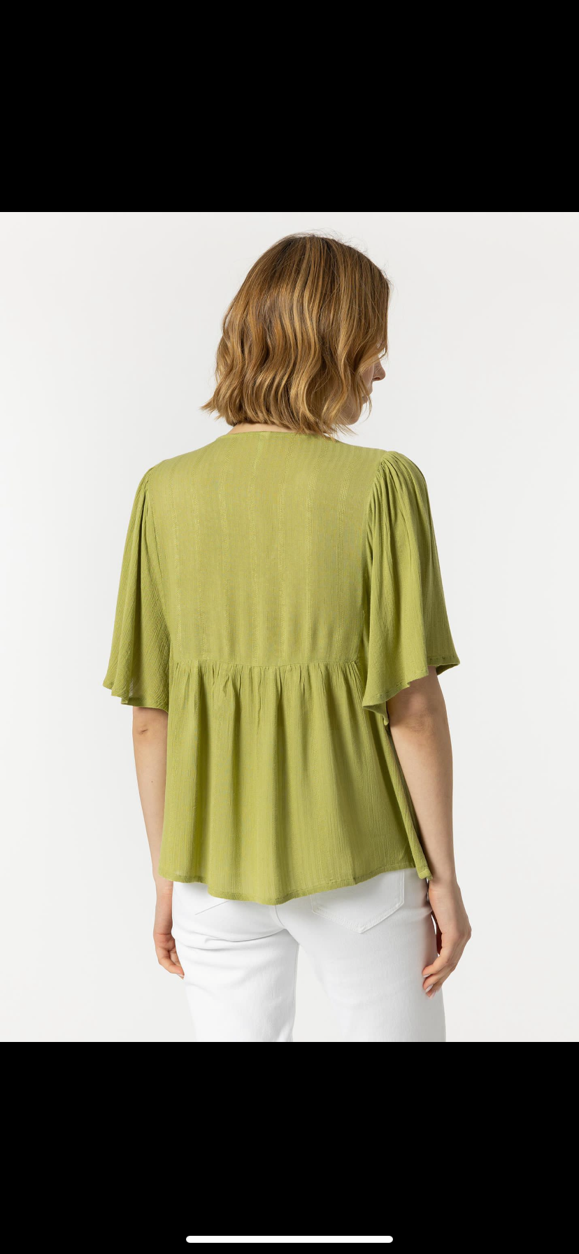 Totem green embroidered top
