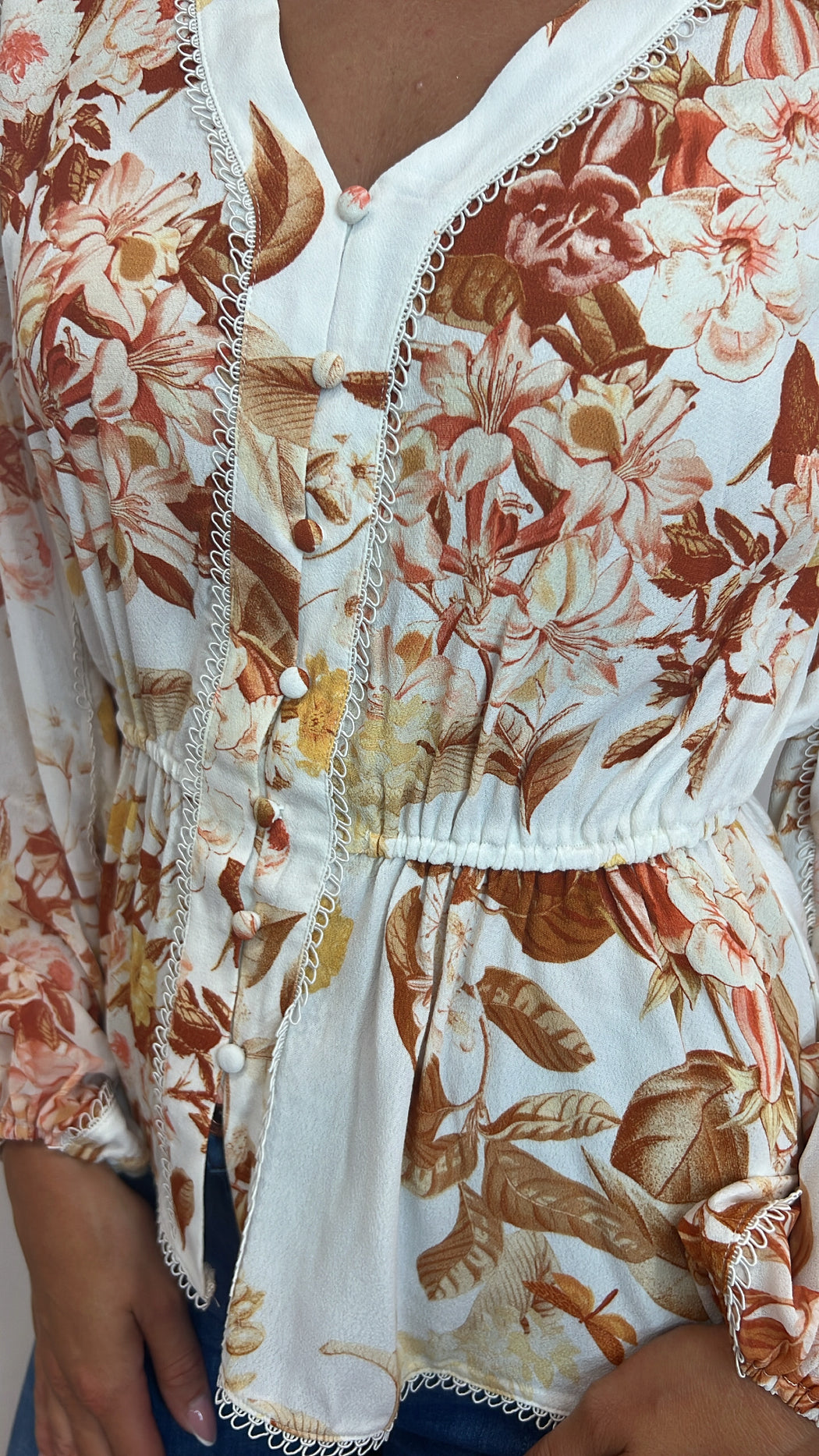 Guess hera floral blouse