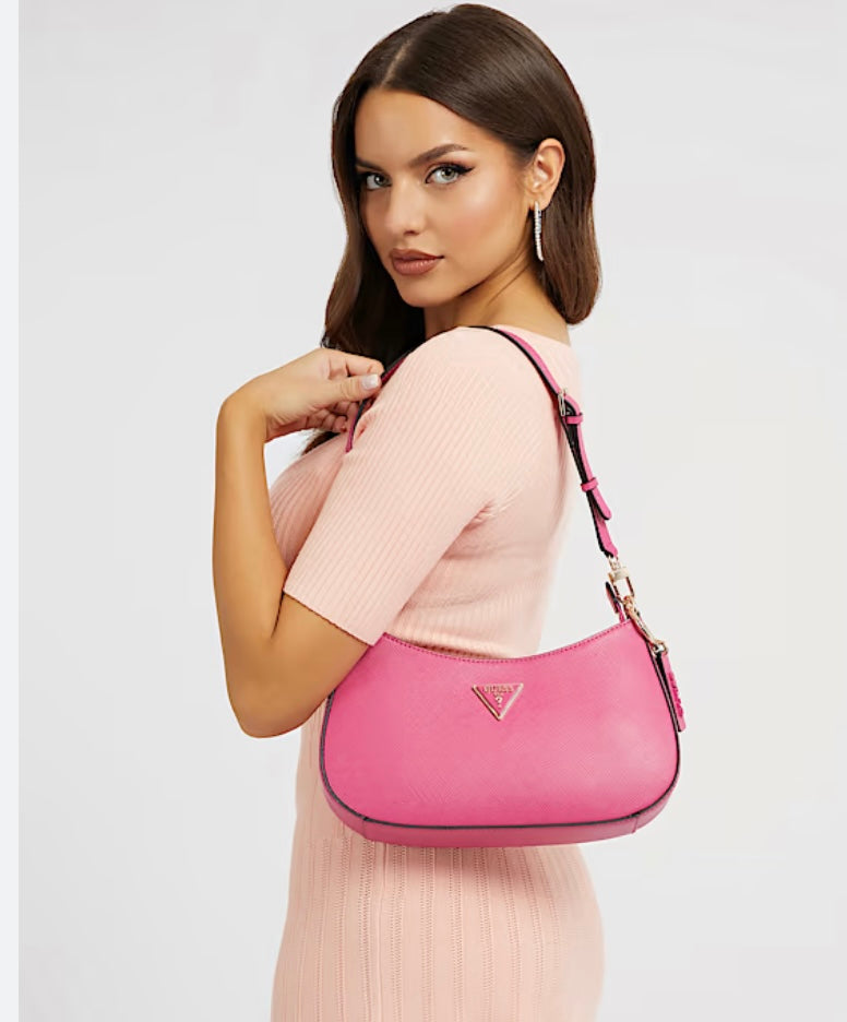 Watermelon pink Noelle shoulder bag