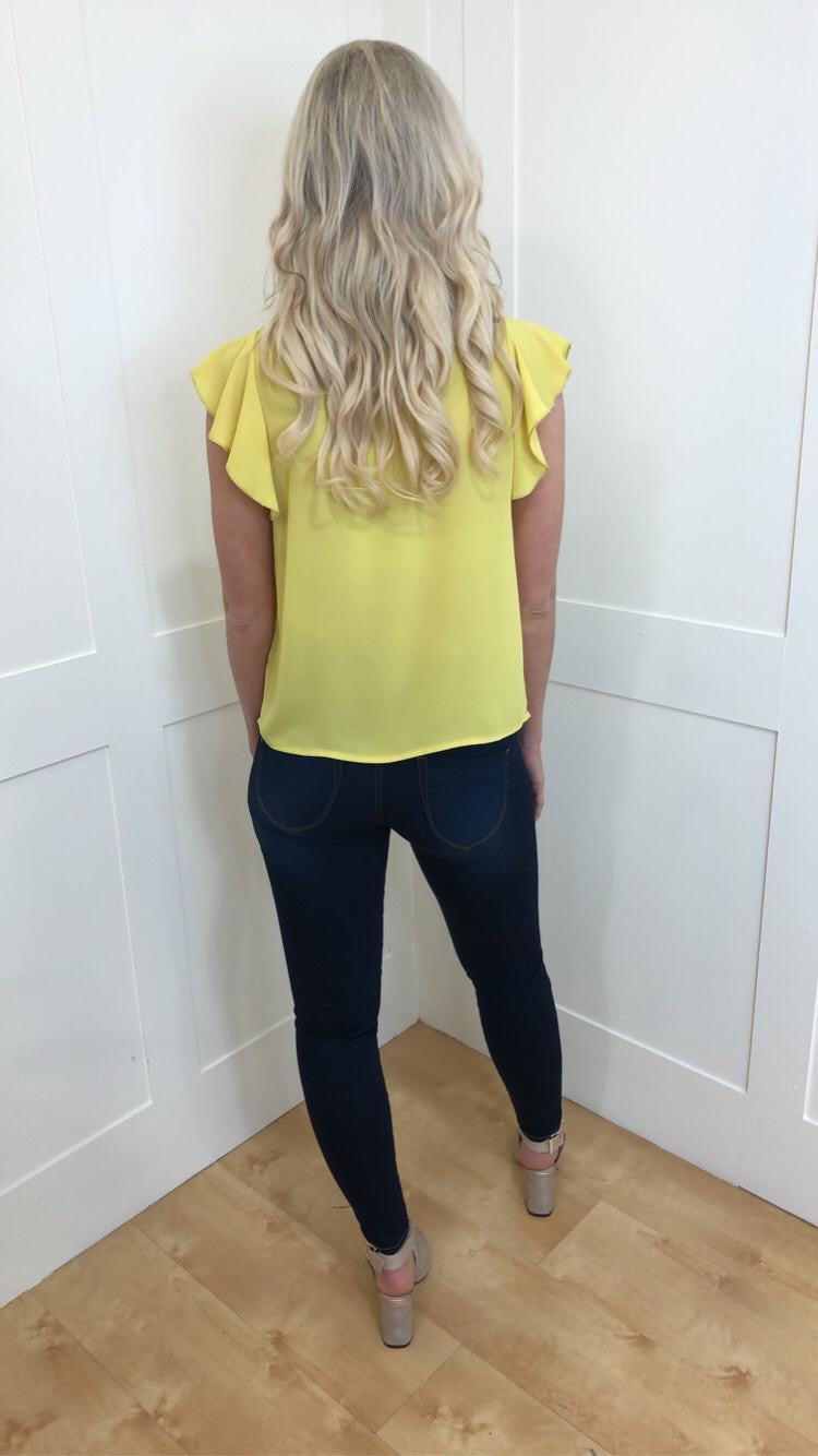 Hayley Yellow Bow Blouse sale