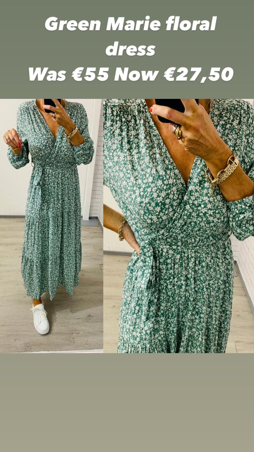 Green Marie floral dress