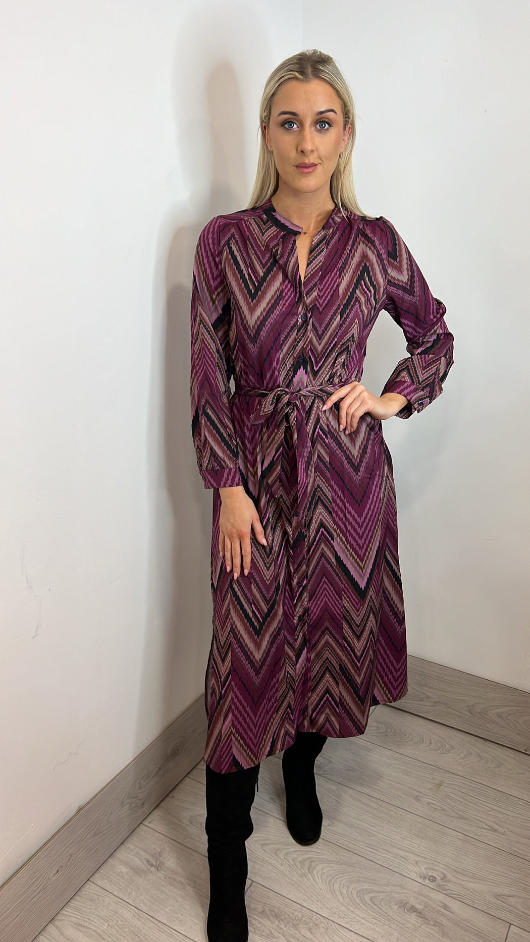 Plum wine Mizzoni Capri Dress