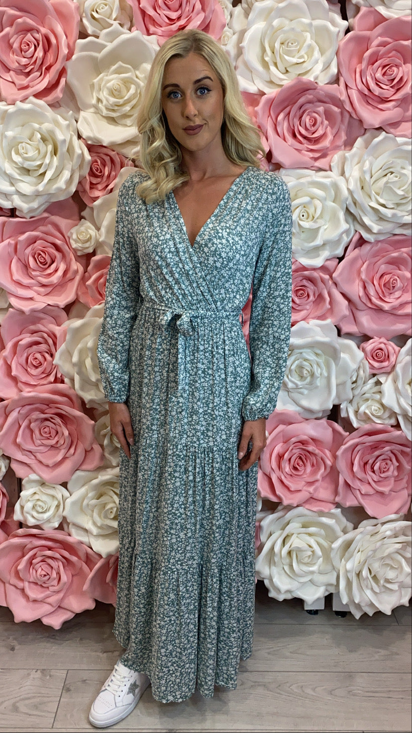 Green Marie floral dress