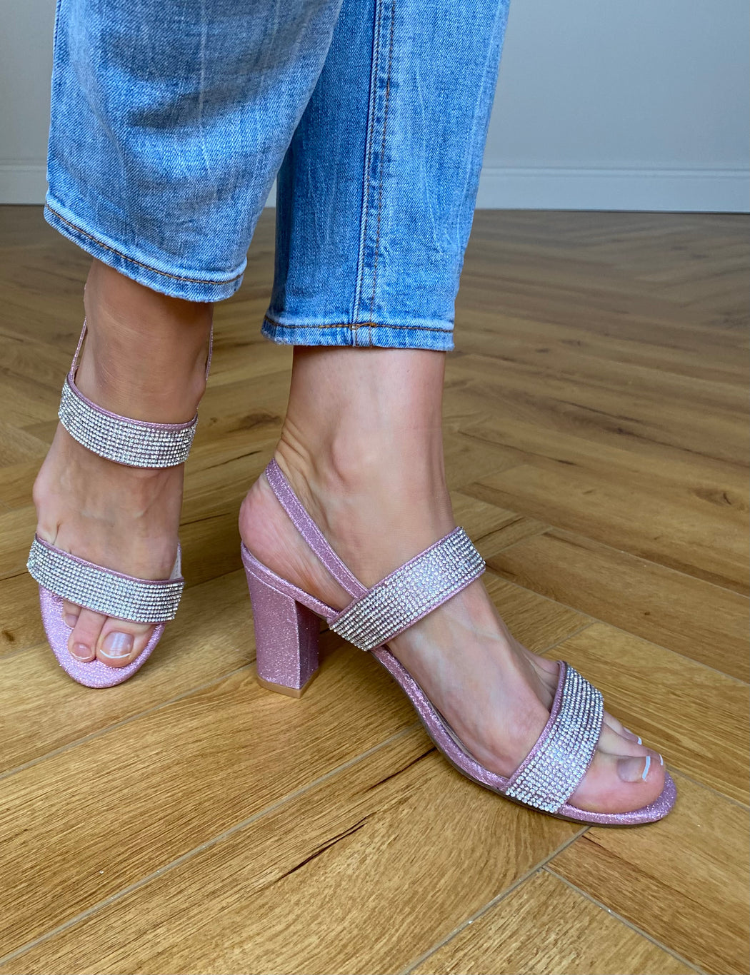 Pink gem millhouse heels